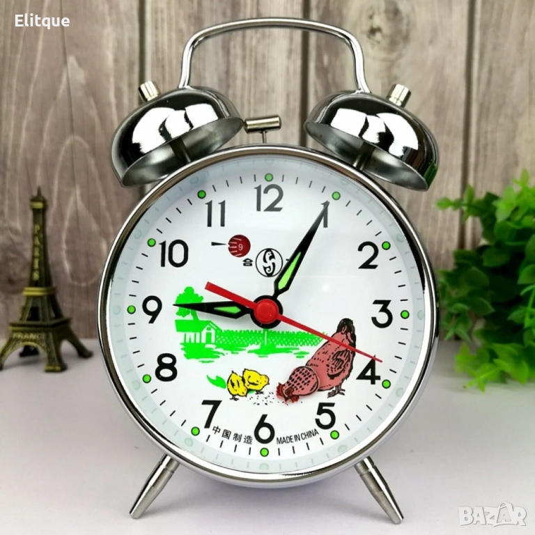 Класически ретро механичен будилник, снимка 1