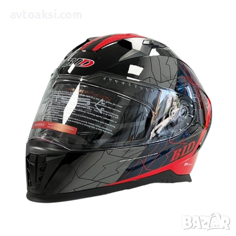 КАСКА ЗА МОТОР С ОЧИЛА, Размери S, M, L, XL - Черно/Червено - 721439, снимка 2 - Аксесоари и консумативи - 51224860