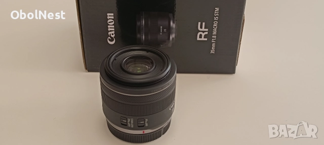 Обектив Canon RF 35mm f/1.8 Macro IS STM | Като нов | В гаранция, снимка 2 - Обективи и филтри - 52562971