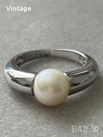 Уникален стилен дизайнерски сребърен пръстен с естествена перла , снимка 8 - Пръстени - 54097086