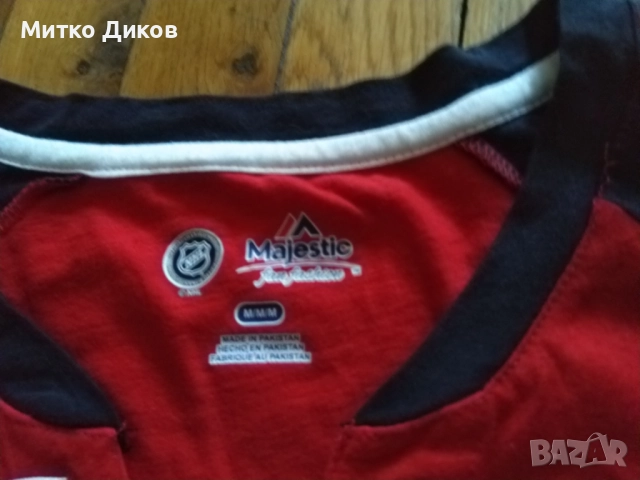 Calgary Flames Canada NHL Hockey Majestic маркова хокейна тениска НХЛ размер реален С, снимка 4 - Зимни спортове - 51771058