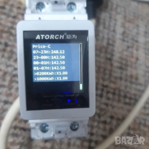Двутарифен контролен електромер 63A, LCD дисплей, прекъсвач, снимка 9 - Друга електроника - 50071561