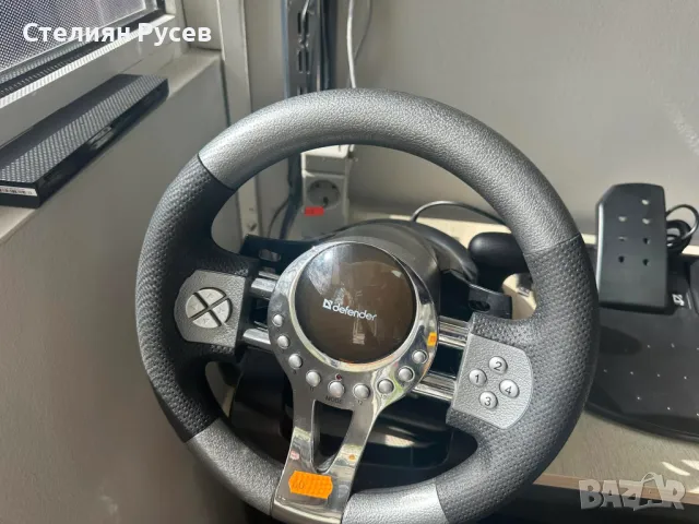 Волан DEFENDER FORSAGE GTR 64367 симулатор -цена 60лв / нов е 149лв  има вибрация , съвместим само с, снимка 3 - Джойстици и геймпадове - 49744832