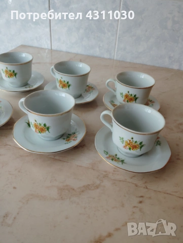 Три български  сервиза чаши за кафе , снимка 4 - Чаши - 54214526