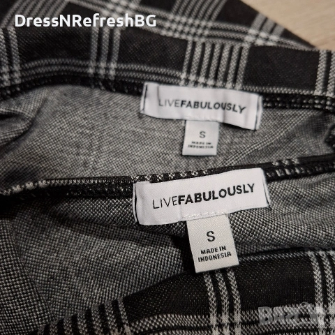 Дамски кариран комплект - пола и потник S, снимка 7 - Комплекти - 54259086