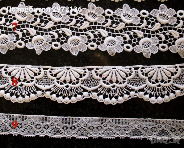 Дантела памучна, снимка 13 - Платове и дамаски - 53097704