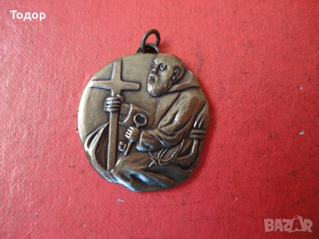 Бронзов поклонически медал висулка , снимка 7 - Колиета, медальони, синджири - 54095801