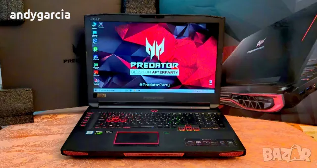 Acer Predator 17/NVidia GTX 1060/Core i7-7700HQ/16GB RAM/256GB NVMe + 1TB HDD/FullHD G-SYNC IPS, снимка 1 - Лаптопи за игри - 47632395