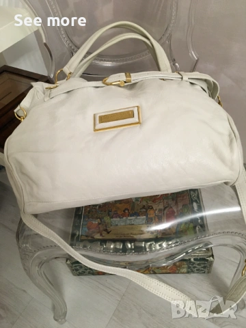 BURBERRY Vintage чанта в бяло естествена кожа, снимка 10 - Чанти - 53375563