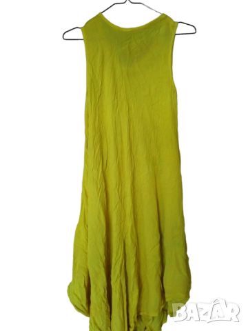 Дамска лека рокля с принт, 100% вискоза, 95х72 см, Жълта, снимка 2 - Рокли - 45718062