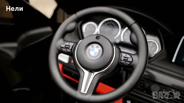 Двуместен джип Лицензиран BMW X6M 12V C MP3 с меки гуми с 2 Кожена седалка за 2 деца, снимка 15 - Детски велосипеди, триколки и коли - 46818739