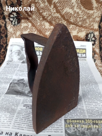 Старинна метална ютия , снимка 3 - Антикварни и старинни предмети - 52570214