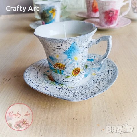 Ароматна свещ от соев восък с декупаж , снимка 4 - Декорация за дома - 53499733