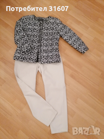 Дамски панталон на ESPRIT в цвят слонова кост