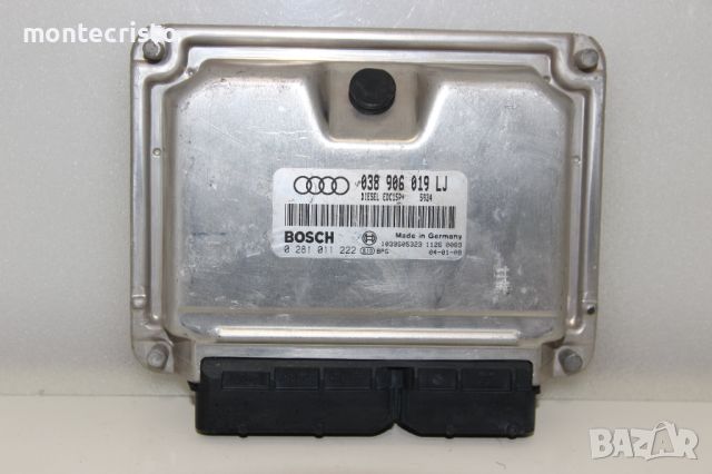 Моторен компютър ECU Audi A4 B6 / 038 906 019 LJ / 038906019LJ / 0 281 011 222 / 0281011222, снимка 1 - Части - 46213836