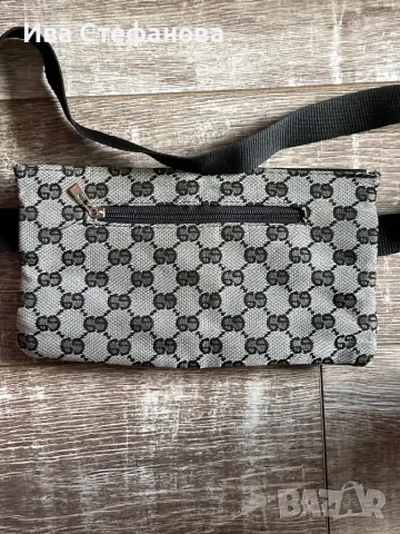 Уникална сива за през кръста чанта Gucci Гучи , снимка 2 - Чанти - 47320492