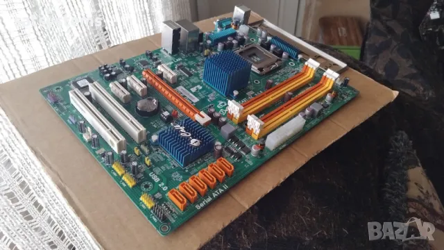 Дънна платка ECS EliteGroup I-Cafe IC43T-A2 VER:1.0 Socket 775 CPU+FAN+RAM, снимка 9 - Дънни платки - 49962177