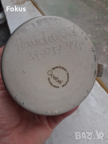 Стара немска халба за бира Goebel, снимка 4 - Антикварни и старинни предмети - 53384883