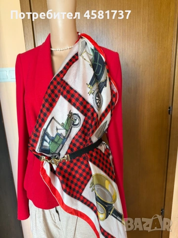 Копринен шал с десен ретро коли, снимка 12 - Шалове - 51758547