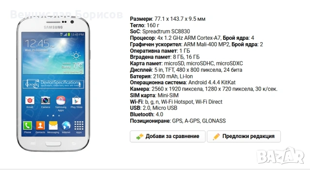 Samsung Galaxy grand neo plus  