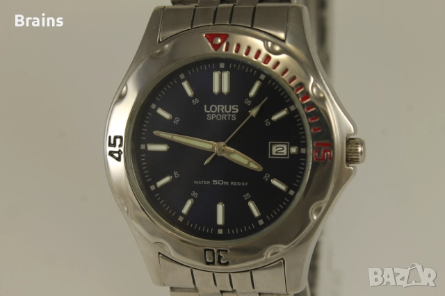 LORUS SPORTS Мъжки Кварцов Спортен Часовник Стомана, снимка 3 - Мъжки - 52774437