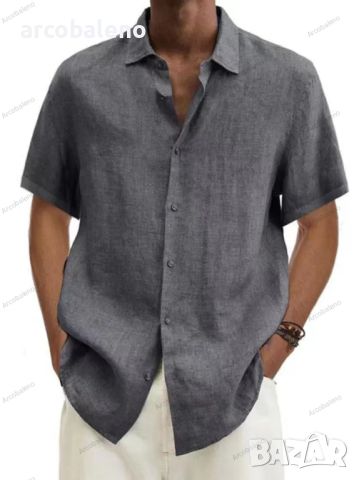 Мъжка ежедневна риза с къс ръкав, 9цвята , снимка 8 - Ризи - 45881572