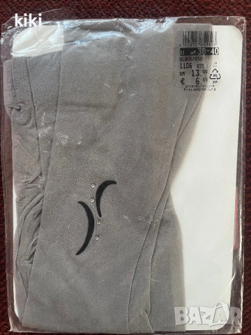 38-40/20 den Дамски светло сив чорапогащник с камъчета 