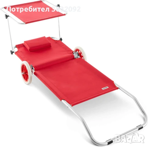 Алуминиев плажен шезлонг, снимка 6 - Къмпинг мебели - 46526928