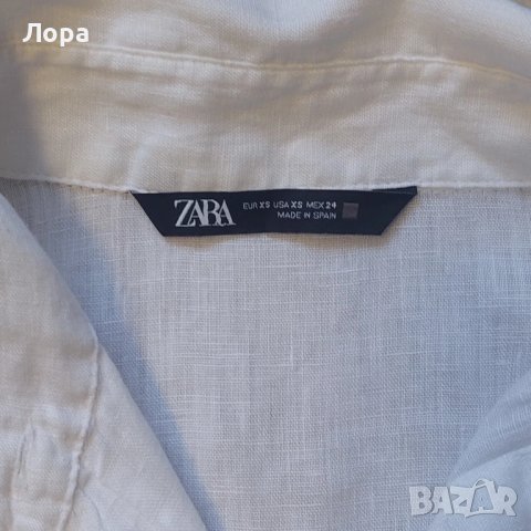 Дамска ленена риза ZARA , снимка 4 - Ризи - 51180839