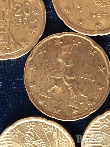 20 евро цента от различни години и държави 11бр., снимка 10 - Нумизматика и бонистика - 53212261