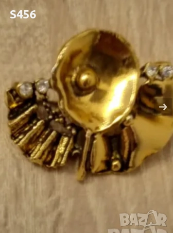 Позлатени бижута,брошки. Брошка,уникат , снимка 2 - Други - 49868104