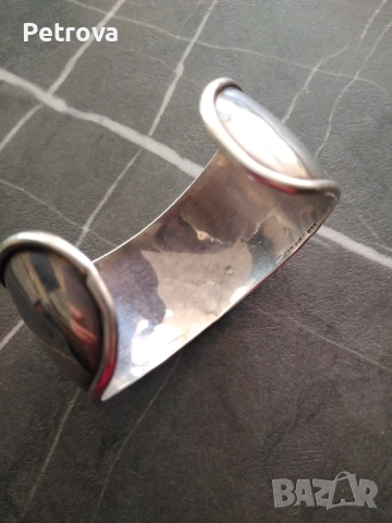 Масивна сребърна гривна MEXICO, снимка 3 - Гривни - 51506695