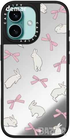 Калъф CASETiFY Mirror за iPhone 16, Съвместим с Magsafe - Сребристо върху черно, снимка 4 - Калъфи, кейсове - 48158218