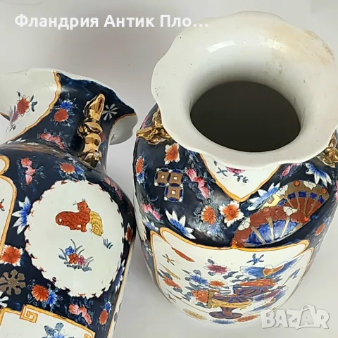 Комплект от 2бр. азиатски порцеланови вази , снимка 8 - Вази - 32433123