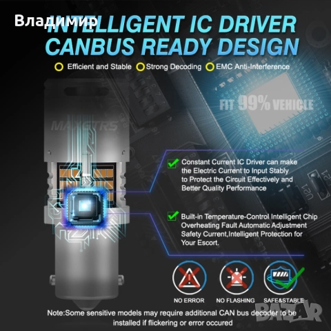 LED крушки | Ultra bright | Amber BA15S P21W, снимка 8 - Аксесоари и консумативи - 50605372