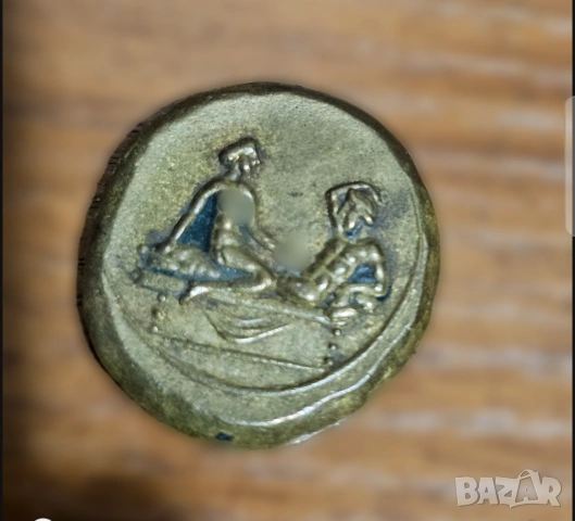 Стара реплика на бронзов Римски жетон 10  за публичен дом 18+ еротика секс, снимка 2 - Антикварни и старинни предмети - 53429342
