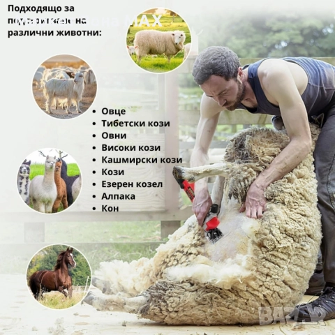 Електрическа машинка за стригане на овце и кози PAT JULIMG – 1000W, 6 скорости, професионал, снимка 2 - Други стоки за животни - 52954793