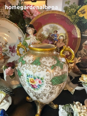 Антикварна ваза Noritake Japan circa 1908 — 24к злато, снимка 5 - Колекции - 54040502
