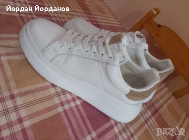 Дамски кожени спортни обувки ZARA, снимка 3 - Маратонки - 52626210