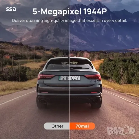 ВИДЕОРЕГИСТРАТОР 70mai Dash Cam HDR Set A510-1, Rear Cam in cluded , снимка 4 - Аксесоари и консумативи - 48311137