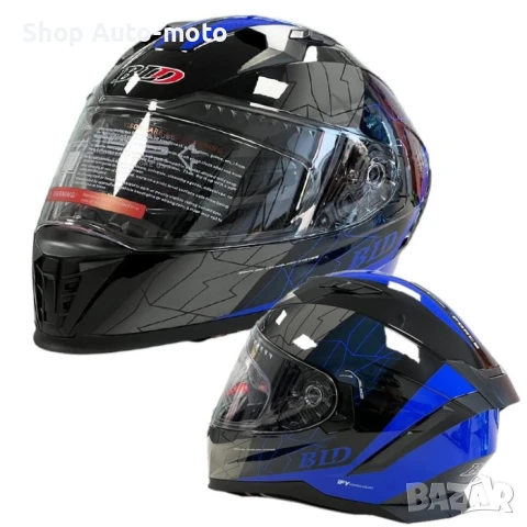 Мото каска Automat, Двоен визьор, S, M, L и XL размер, M69, Черен/червен, снимка 5 - Аксесоари и консумативи - 50673205