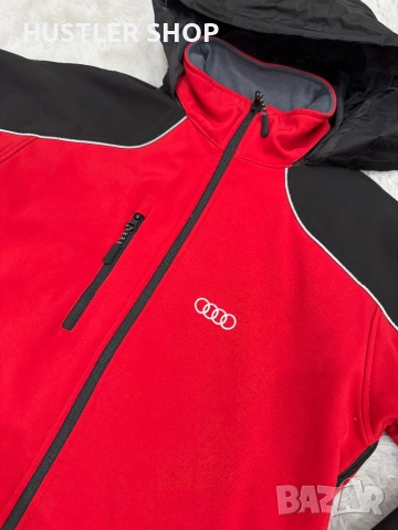 Мъжко софтшел яке AUDI. Размер M/L, снимка 2 - Якета - 53935741