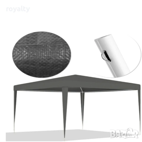 Сгъваема градинска шатра 3x3 м – Здрава метална конструкция, регулируема височина и защита от слънце, снимка 4 - Градински мебели, декорация  - 54125275