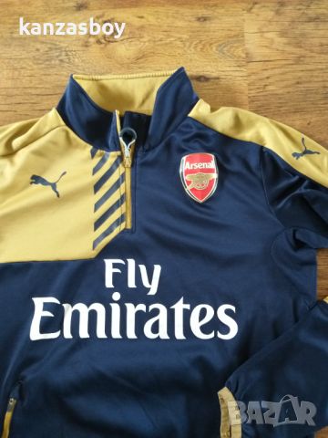 Puma 2015-16 Arsenal 1/4 Zip Training Top - мъжка футболна блуза М, снимка 2 - Спортни дрехи, екипи - 45829883