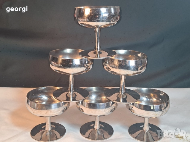 Маркови италиански чаши за сладолед/десерт MEPRA от неръждаема стомана 29/4, снимка 7 - Чаши - 52440725