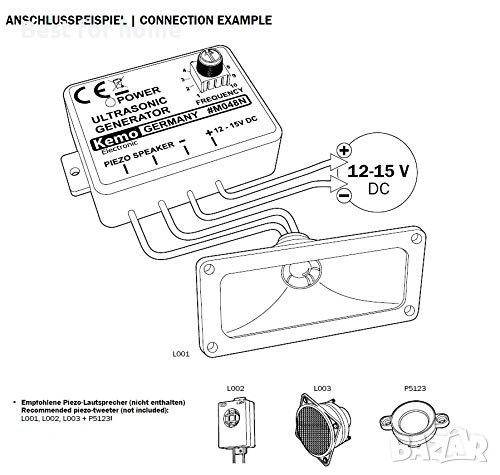 Ултразвуков генератор Kemo M048N отблъсква животни, птици и насекоми, снимка 4 - Други стоки за животни - 53772350