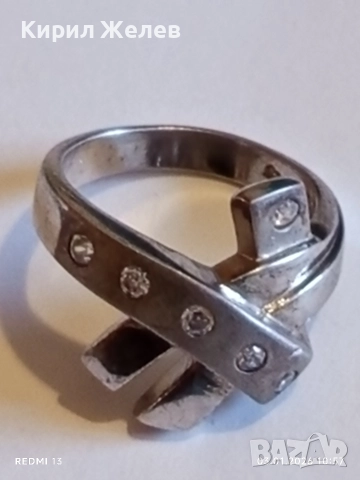 Нестандартен артистичен дизайн сребърен пръстен подходящ за ежедневието или като акцент 52646, снимка 9 - Пръстени - 52961369