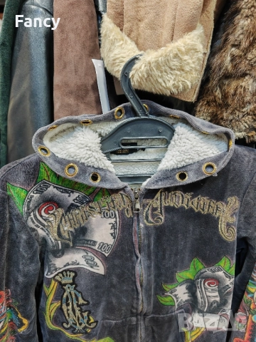 Страхотен Суитшърт, полар Christian Audigier, снимка 5 - Суичъри - 52159319