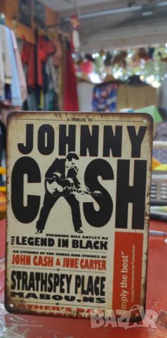 Johnie Cash-метална табела(плакет), снимка 2 - Китари - 45693064