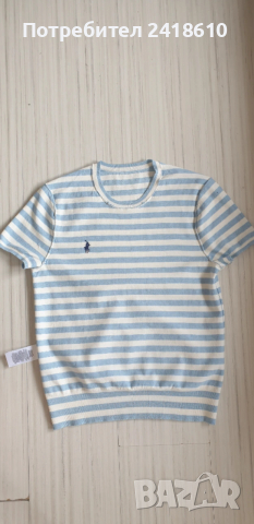 POLO Ralph Lauren Striped Knit Cotton Stretch Womens Size / S НОВО! ОРИГИНАЛ! Дамска Тениска!, снимка 8 - Тениски - 53424591